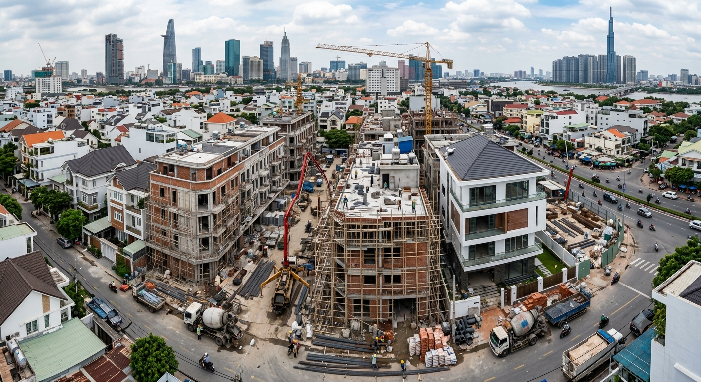 Tổng quan thị trường xây nhà trọn gói TP.HCM trong giai đoạn hiện nay